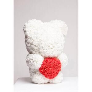 Large White Bear With Heart For Your Love Valentine